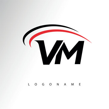 VM Modern Minimalist Letter Monogram Logo - Sleek Stylish Branding & Visual Identity Design