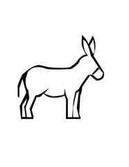 vector illustration of a donkey