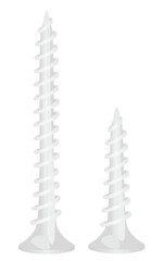 Metal screw. long and short. vector illustration 