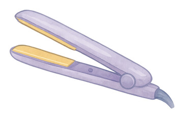 Hair Straightener Watercolor Clipart PNG Transparent