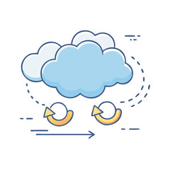 Cloud computing data synchronization and transfer process
