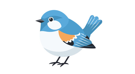 Obraz premium Cute blue bird illustration vector graphic design element