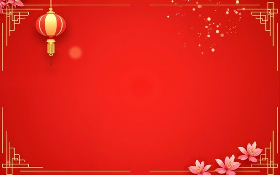 Traditional China Spring Festival Red Theme Art Background. High quality