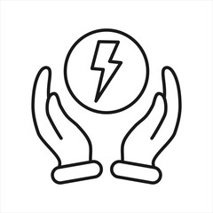 Safe Energy Outline Icon