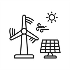 Renewable Energy Outline Icon