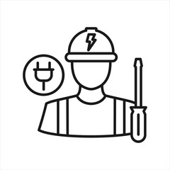Electrician Outline Icon