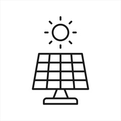 Solar Power Outline Icon