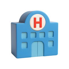 3d hospital icon 