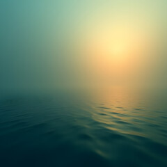 Obraz premium Serene Water Surface Reflecting Soft Light in Fog