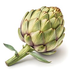 Obraz premium Waldspindel Silver Jerusalem Artichoke Elegant Rare Tuber with Silvery Sheen and Sculpted Organic Knots Isolated on Crisp White Background for Sophisticated Gourmet Food Photography