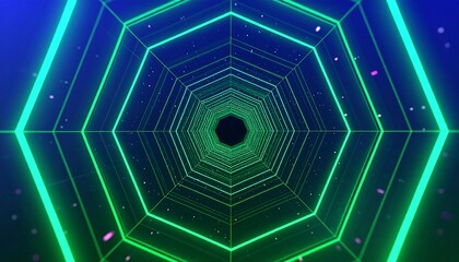 Abstract hexagon tunnel design