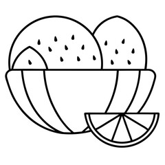 vector illustration of basket full of fruits