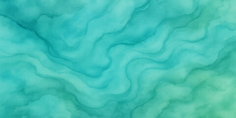Abstract blue water background with clouds and waves