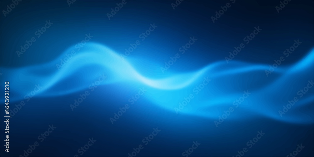 Poster abstract blue wave background with flowing lines and smooth digital design
