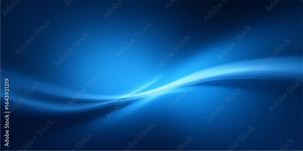 Aufkleber abstract blue wave background with flowing lines and smooth gradient design