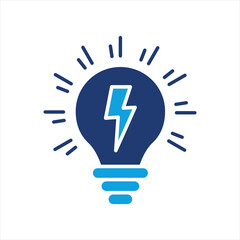 Light Bulb Flat Blue Icon
