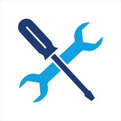 Maintenance Flat Blue Icon
