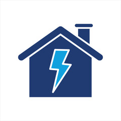 Home Electricity Flat Blue Icon