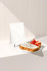 Fresh Tomato Toast and Minimal Menu Card | Restaurant Branding Photo