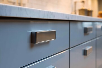 Modern kitchen cabinetry with sleek handles in contemporary design