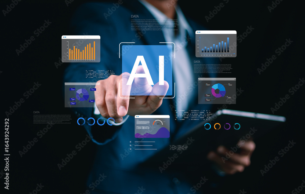 Poster ai agent for workflow and data analytics management. technology system for digital process automatio