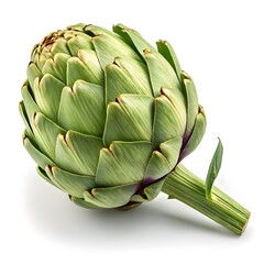 Fototapeta premium Waldspindel Green Jerusalem Artichoke Rare Vibrant Tuber with Fresh Earthy Green Skin and Sculpted Knots Isolated on Bright White Background for Unique Gourmet and Still Life Photography