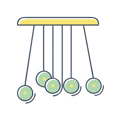 Newton s cradle pendulum balls in motion demonstrating physics