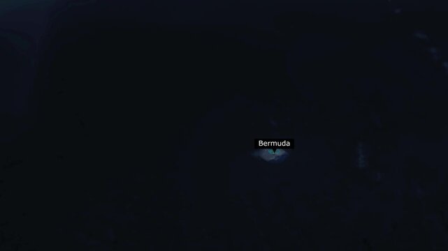 Bermuda Border Line Map &ndash; Geographic Overview.