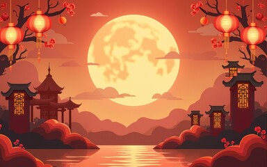 Mid-Autumn Festival material images. High quality