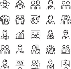 Fototapeta na wymiar Business people icons collection teamwork