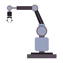 Modern industrial robotic arms for manufacturing and automation