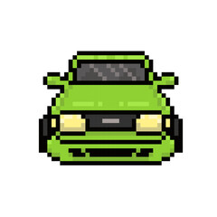 car front view pixel art