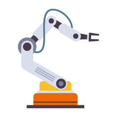 Modern industrial robotic arms for manufacturing and automation