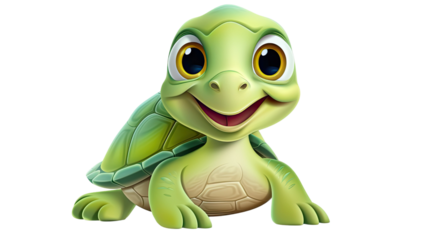 Green Alien Monster Isolated on White Background
