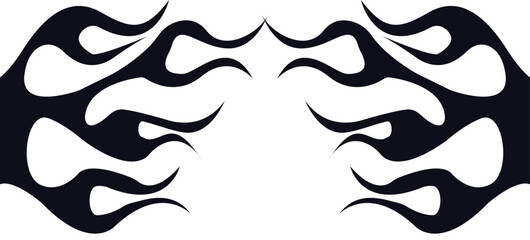 Tribal Flame Racing Car Decal High Speed Vector Sticker Design