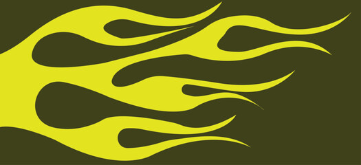 Tribal Flame Racing Car Decal High Speed Vector Sticker Design