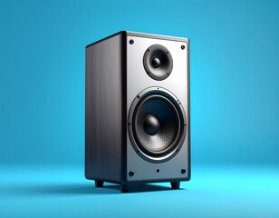 Obraz premium Dark speaker on light blue