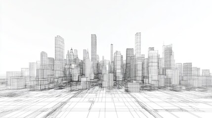 urban sliced view of city skyline property view