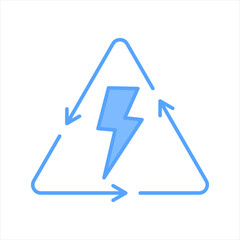 Sustainable Energy Blue Icon