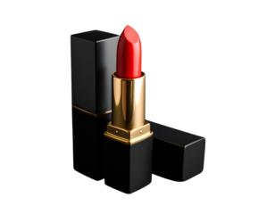Firefly_3D illustration of a verified email envelope icon - Firefly_Bold red lipstick in sleek black packaging