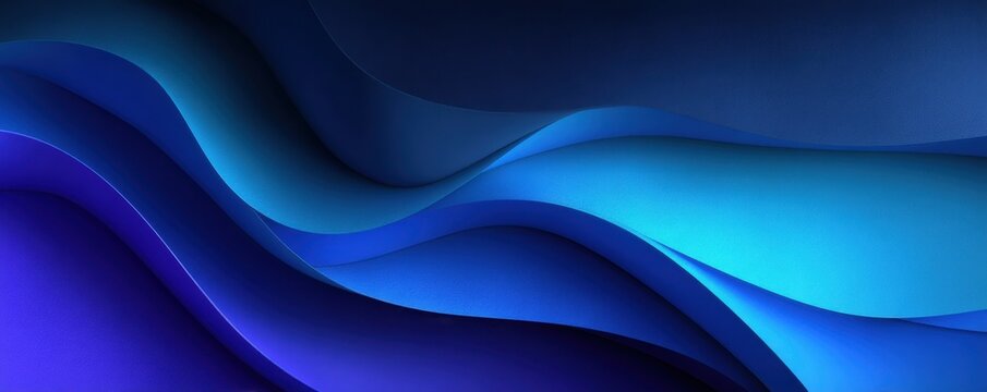 Abstract blue and purple background with smooth curved gradients