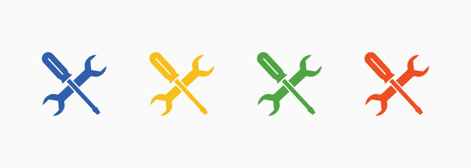 Maintenance Icon Set Color Multiple Style Collection
