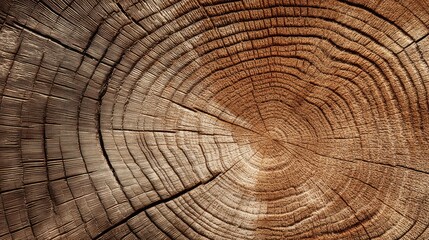 Naklejka premium Circular Wood Slice with Natural Texture and Detail Background