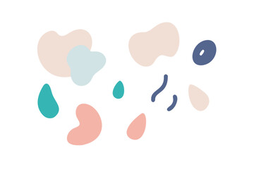 Abstract pastel blob shapes vector