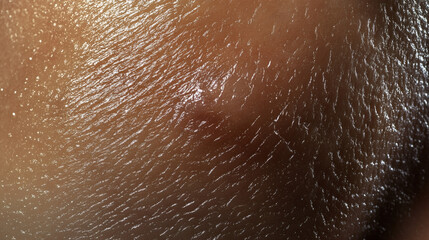 Fototapeta premium Close-up view of skin texture with a small bump.