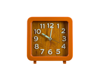 Firefly_3D illustration of a verified email envelope icon - Firefly_Bright orange vintage alarm clock with black background