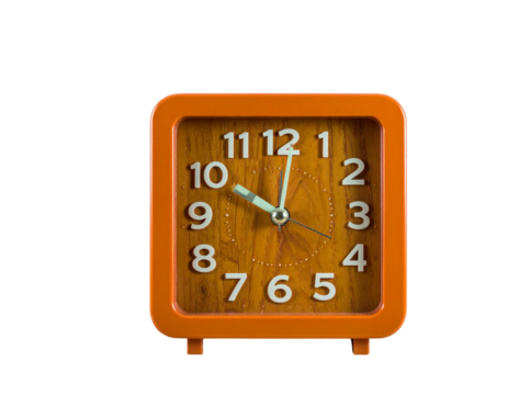 Firefly_3D illustration of a verified email envelope icon - Firefly_Bright orange vintage alarm clock with black background