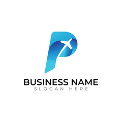 Modern Gradient "P" Logo Design for Business Branding