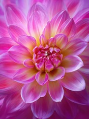 Obraz premium extreme closeup of a pink dahlia in bloom oregon united states of america