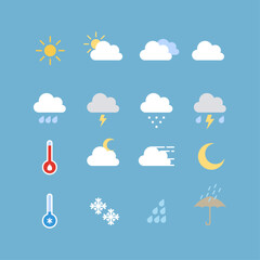 Fototapeta premium weather icons set
